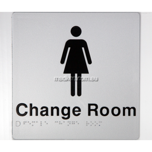View FCR Female Change Room Sign Braille details.