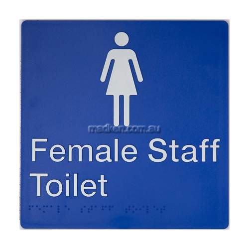 View Female Staff Toilet Amenity Sign Braille details.
