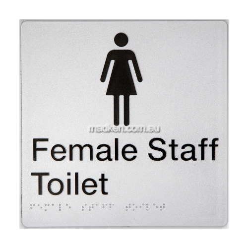 Female Staff Toilet Amenity Sign Braille