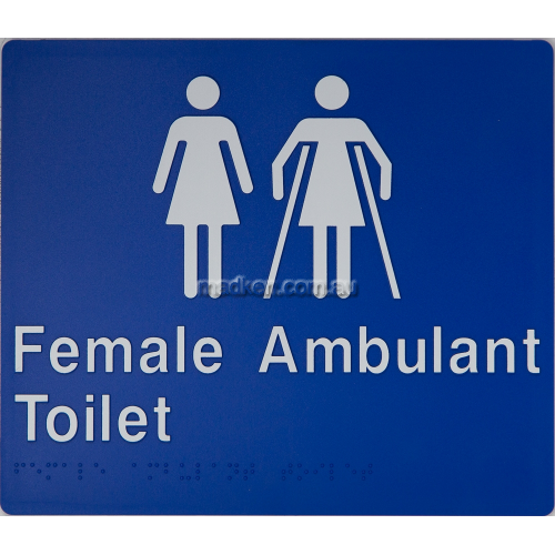 View FFAT Female Toilet and Female Ambulant Toilet Sign Braille details.