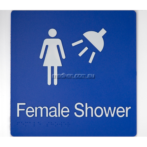 FS Female Shower Sign Braille