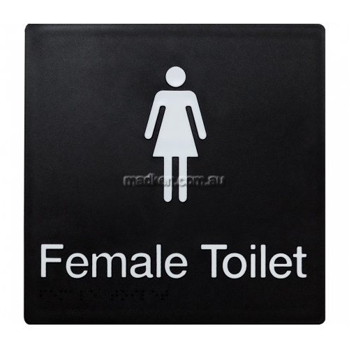 FT Female Toilet Sign Braille