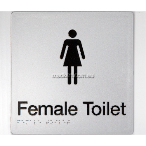 View FT Female Toilet Sign Braille details.
