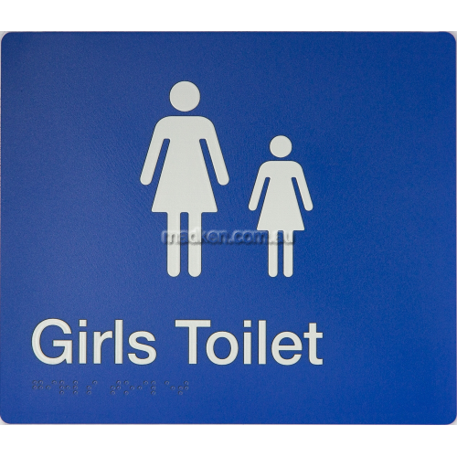 View GT Girls Toilet Sign Braille details.