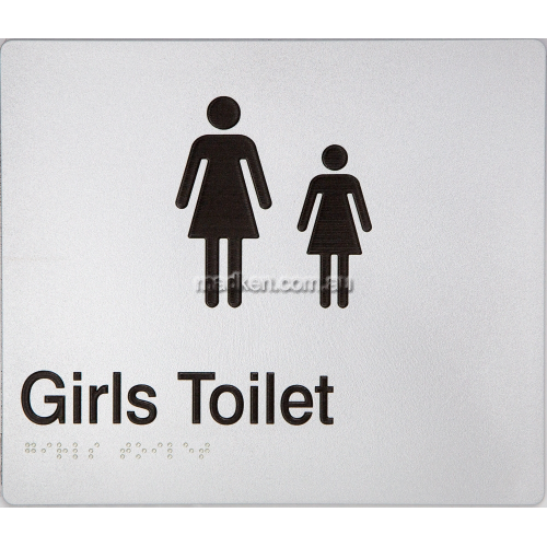 GT Girls Toilet Sign Braille