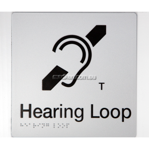 View HL Hearing Loop Sign Braille details.