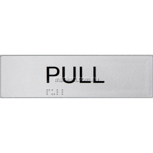 View Horizontal Pull Entry Sign Braille details.