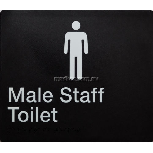Male Staff Toilet Amenity Sign Braille