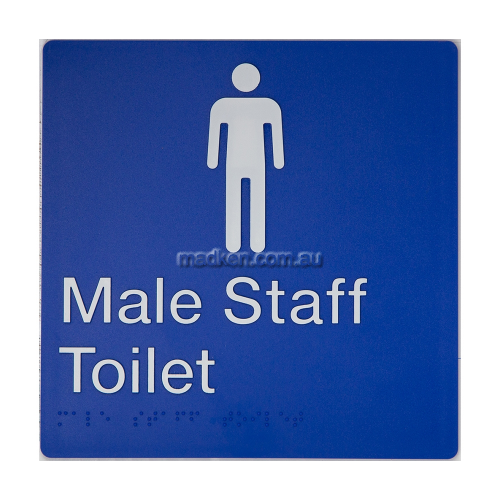 View Male Staff Toilet Amenity Sign Braille details.