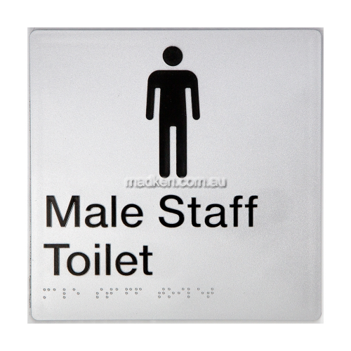 View Male Staff Toilet Amenity Sign Braille details.
