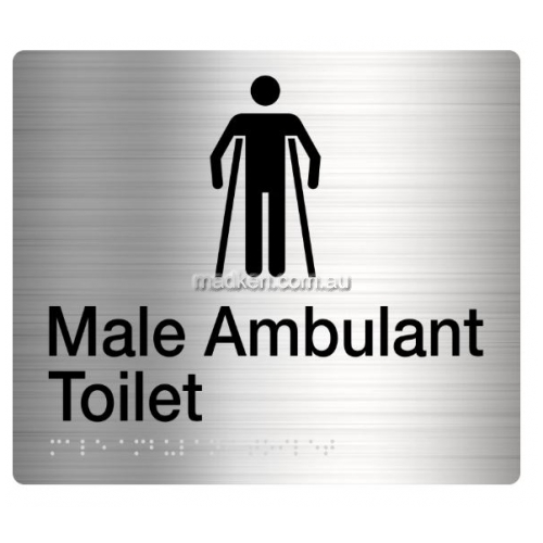View MAT Male Ambulant Toilet Sign Braille details.