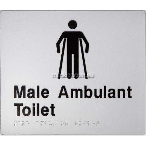 View MAT Male Ambulant Toilet Sign Braille details.