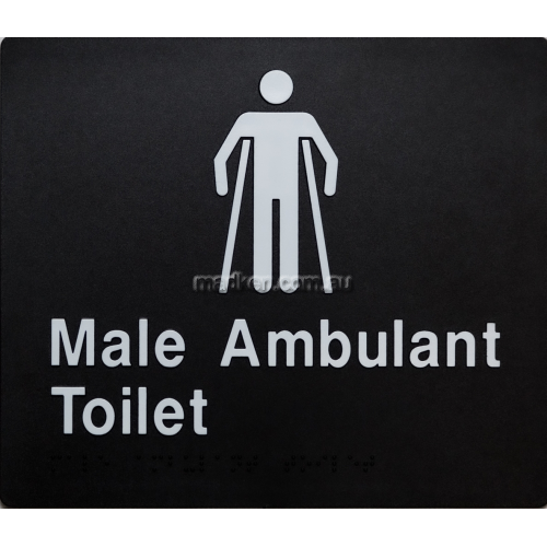 MAT Male Ambulant Toilet Sign Braille