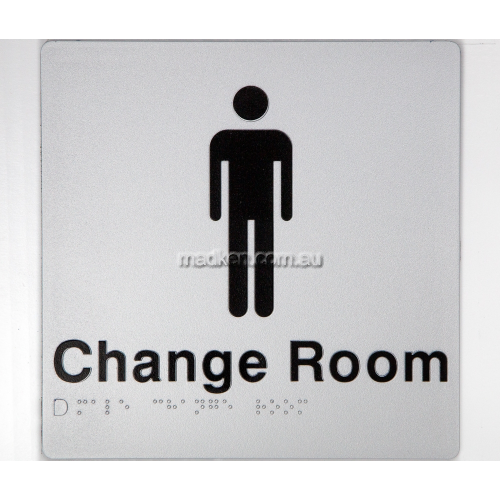 MC Male Change Room Sign Braille