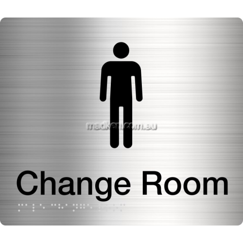 View MCR Male Change Room Sign Braille details.