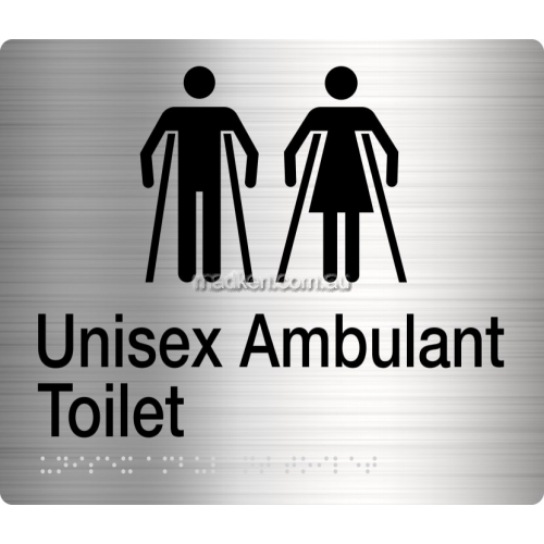 MFAT Unisex Ambulant Toilet Sign Braille