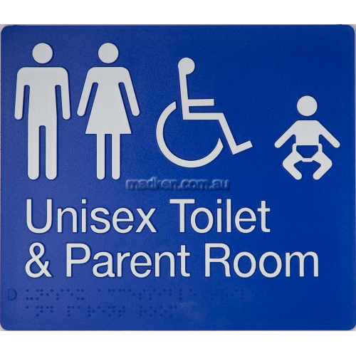 MFDTP Unisex Accessible Toilet and Parent Room Sign Braille