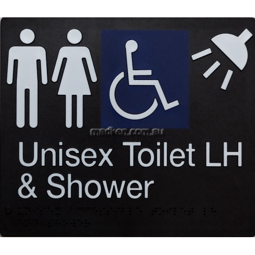 View MFDTS/LH-BLACK Unisex Toilet LH and Shower details.
