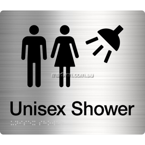 MFS Unisex Shower Sign Braille 