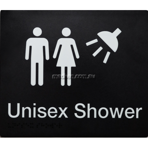 View MFS Unisex Shower Sign Braille details.