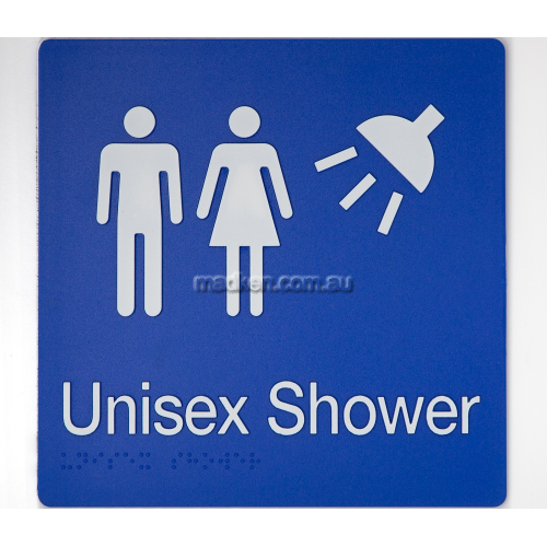 View MFS Unisex Shower Sign Braille details.