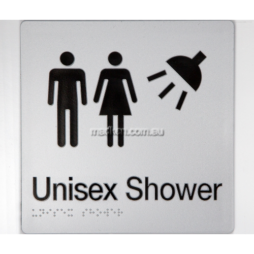 MFS Unisex Shower Sign Braille