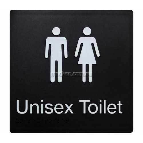 View MFT Unisex Toilet Sign Braille details.