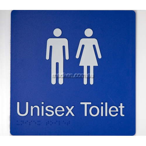 View MFT Unisex Toilet Sign Braille details.