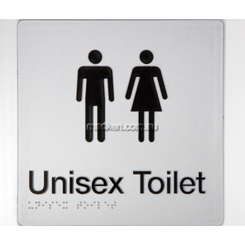 View MFT Unisex Toilet Sign Braille details.