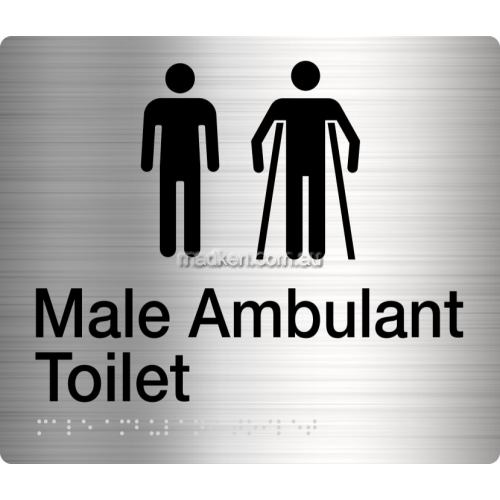View MMAT Male Toilet and Male Ambulant Toilet Sign Braille details.