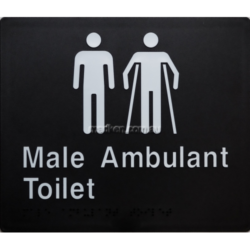 View MMAT Male Toilet and Male Ambulant Toilet Sign Braille details.