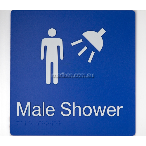 View MS Male Shower Sign Braille details.