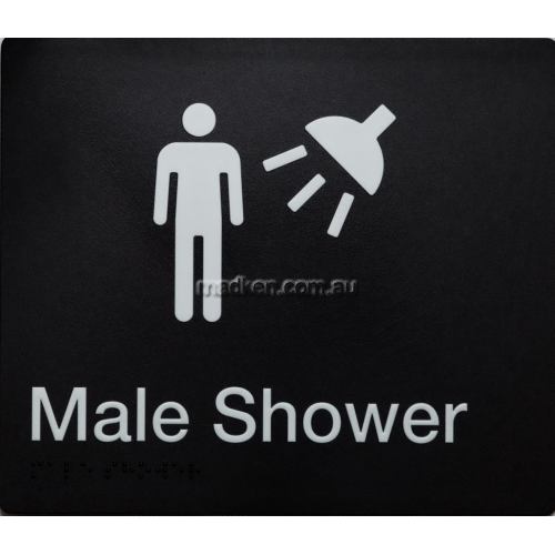 View MS Male Shower Sign Braille details.