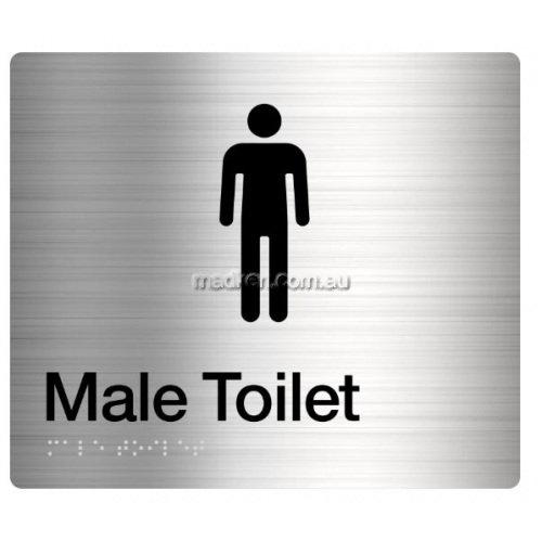 View MT Male Toilet Sign Braille details.