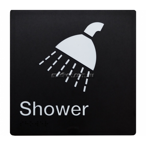 View Shower Sign Braille details.