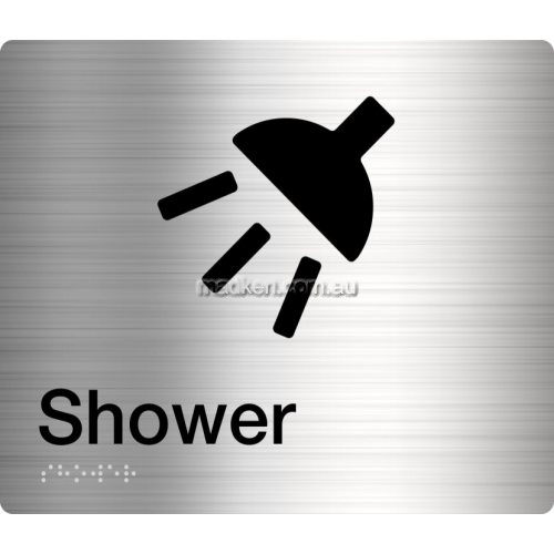 View Shower Sign Braille details.