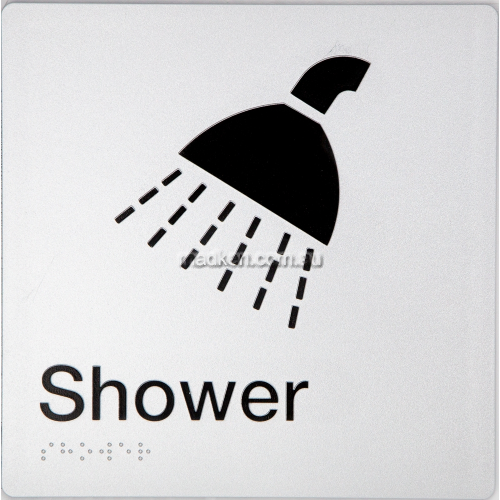 View Shower Sign Braille details.