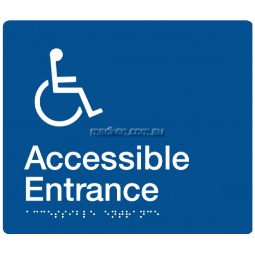 View AE Accessible Entrance Sign Braille details.