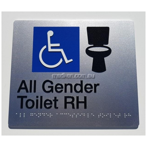 View AGT All Gender Toilet Right Hand Sign Braille details.