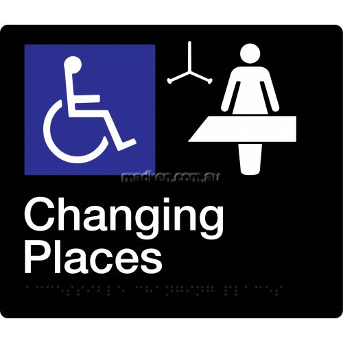 View CP Changing Places Sign Braille details.