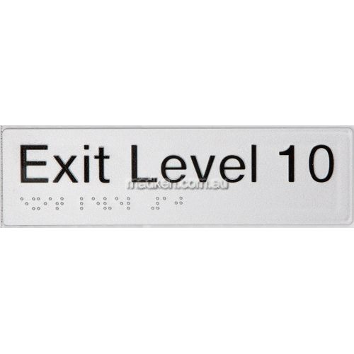 View EL10 Exit Sign Level 10 Braille details.