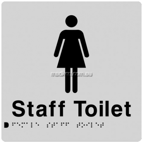 View Female Staff Toilet Amenity Sign Braille details.