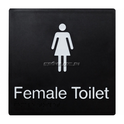 View FT Female Toilet Sign Braille details.