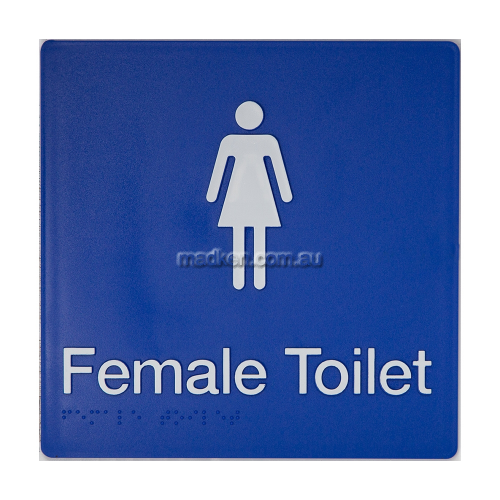 View FT Female Toilet Sign Braille details.