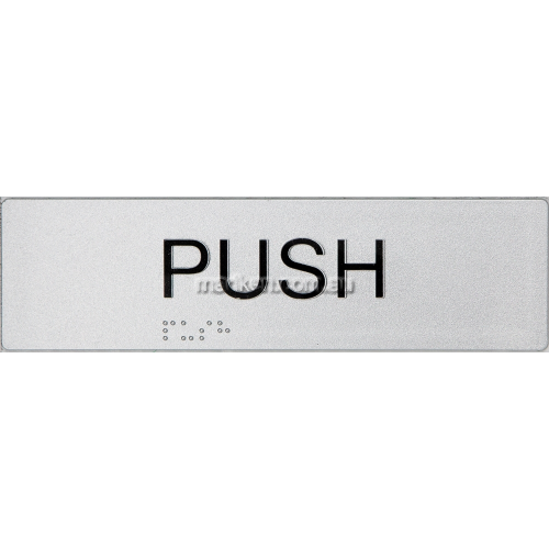 View Horizontal Push Entry Sign Braille details.
