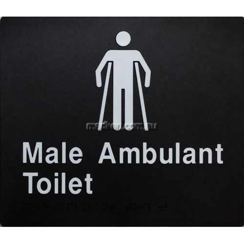View MAT Male Ambulant Toilet Sign Braille details.