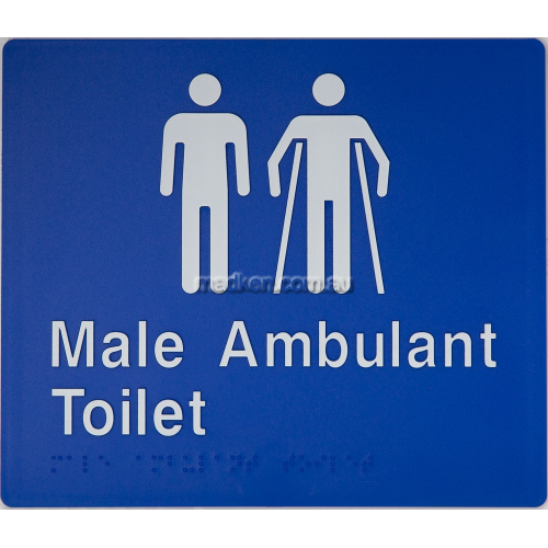 MMAT Male Toilet and Male Ambulant Toilet Sign Braille