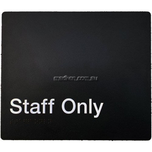View Staff Only Sign Braille details.