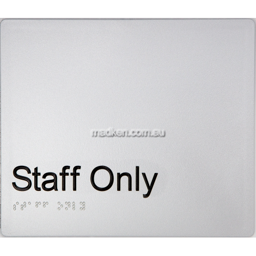 View Staff Only Sign Braille details.