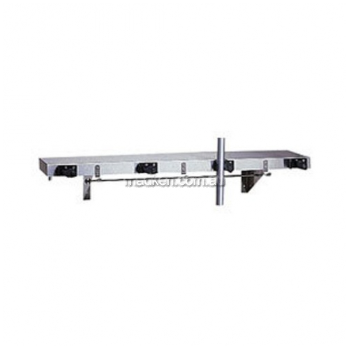 B224 Shelf with 4 Mop Broom Holders 3 Rag Hooks